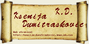 Ksenija Dumitrašković vizit kartica